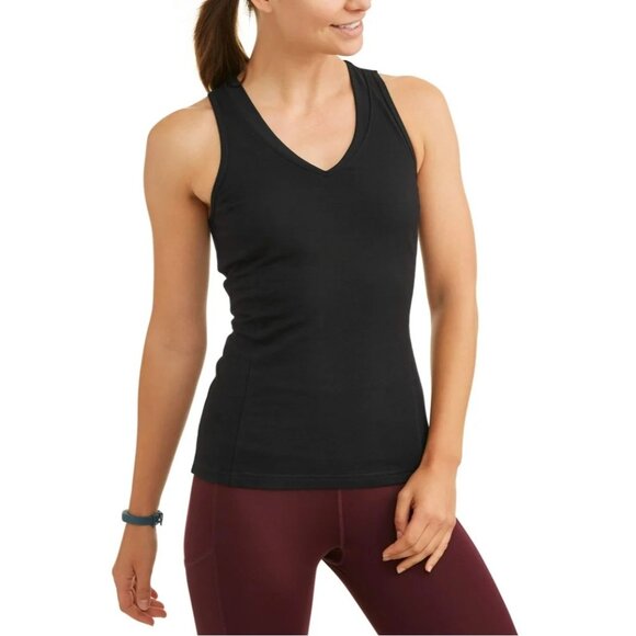 Athletic Works Black Dri More Core Shelf Bra Racerback Athletic Tank Top XXL - Picture 1 of 4